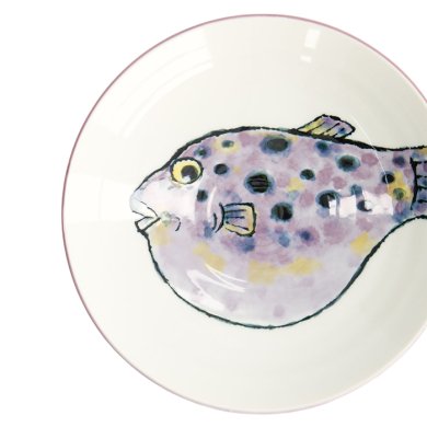 Deep Plate Seafood Fugu Purple, Porcelain, Ø 21.7 cm, 900 ml, Item No. 21943