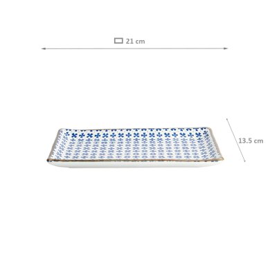 TDS, Square Plate, Japan Flower Sakura, 21 cm x 13.5 cm, Item No. 22005