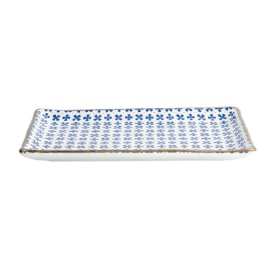 TDS, Square Plate, Japan Flower Sakura, 21 cm x 13.5 cm, Item No. 22005
