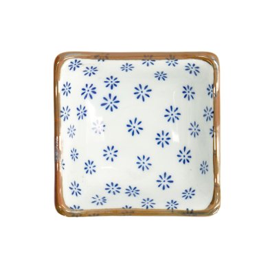 Square Sauce Bowl Japan Flower Mizu, Porcelain, 8.5 cm, Item No. 22008