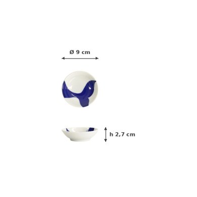 Sauce Bowl Kawaii Walfisch, Porcelain, Ø 9 cm, Item No. 22077