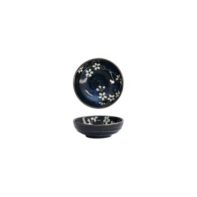 Saucenschale Cobalt Blue Sakura, Porzellan, &Oslash; 9,5 cm