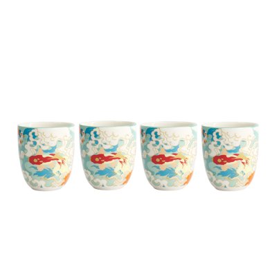 TDS, Mug W/Giftbox Set, Kawaii Goldfish, 4-piece set, Ø7x8cm 170ml, Item No. 22121