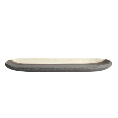 TDS, Oval Teller, Black Pearl/Brown, 34,5 x 10,8 x 2,5 cm, Art.-Nr. 22171