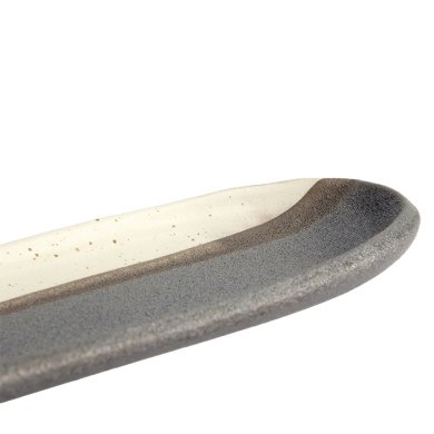 TDS, Oval Teller, Black Pearl/Brown, 34,5 x 10,8 x 2,5 cm, Art.-Nr. 22171