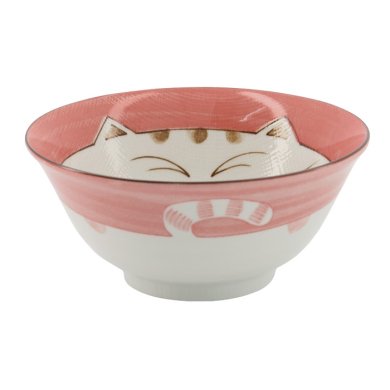 TDS, Tayo Bowl, Kawaii Cat Neko, Pink, Ø 15 x 7 cm 500 ml - Item No. 2223