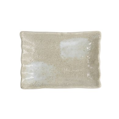 Sushi Plate Ash White, Porcelain, 15.5 × 11 × 2.5 cm, Item No. 22243