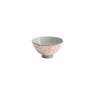 Rice Bowl Kawaii Luster Phoenix Red, Porcelain, 300 ml, Item No. 22255