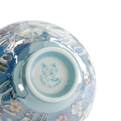 TDS, Reis-Schale, Kawaii Funny Cat, Blau, Ø 11,5 x 6 cm, 300 ml - Art Nr: 22257