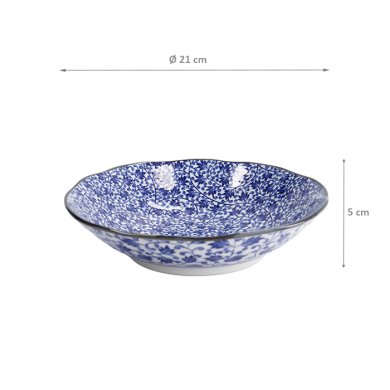TDS, Pasta Teller, Hana Blue, Ø 21x5cm, Karakusa, Art.-Nr. 22260