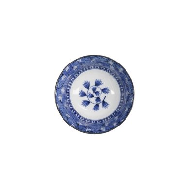 Rice Bowl Hana Blue Mixed Bowls Tsuta Karakusa, Porcelain, 550 ml, Item No. 22269