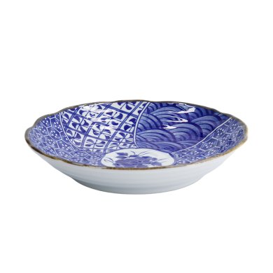 TDS, Plate, Natsu Shozui, Ø 22 x 4 cm, Blue/White, Item No. 22321