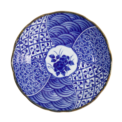 TDS, Plate, Natsu Shozui, Ø 22 x 4 cm, Blue/White, Item No. 22321