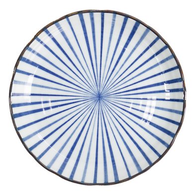 TDS, Teller, Natsu Tokusa, Ø 24,7 x 3 cm, Blau/Weiß - Art Nr. 22332