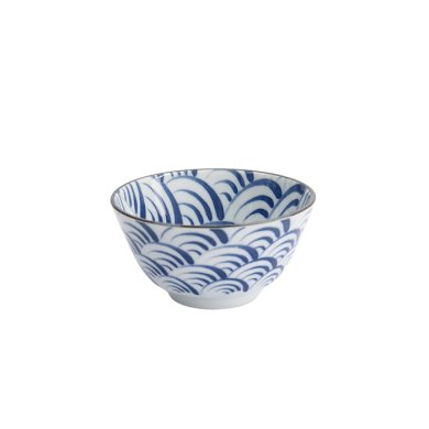 TDS, Rice Bowl, Natsu Nami, Ø 12 x 6.4 cm, Blue/White - Item No. 22335