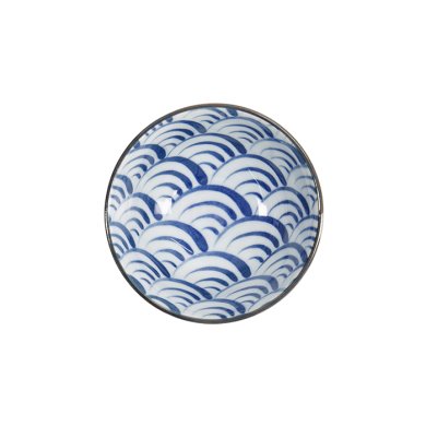TDS, Rice Bowl, Natsu Nami, Ø 12 x 6.4 cm, Blue/White - Item No. 22335