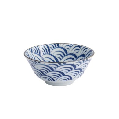 TDS, Tayo Bowl, Natsu Nami, Blue/White, Ø 15.2 x 6.7 cm - Item No. 22336