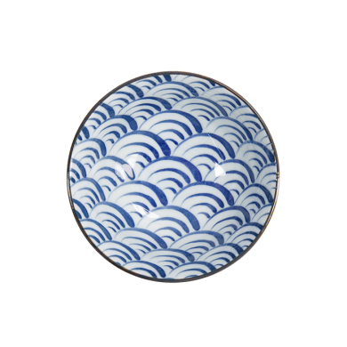 TDS, Tayo Bowl, Natsu Nami, Blue/White, Ø 15.2 x 6.7 cm - Item No. 22336