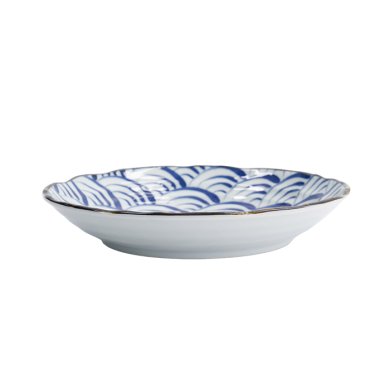 TDS, Teller, Natsu Nami, Ø 22 x 4 cm, Blau/Weiß - Art Nr. 22339