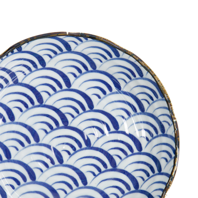 TDS, Teller, Natsu Nami, Ø 22 x 4 cm, Blau/Weiß - Art Nr. 22339
