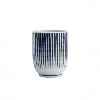 Tasse Blau/Weiß, Steingut, 160 ml, Art.-Nr. 22444