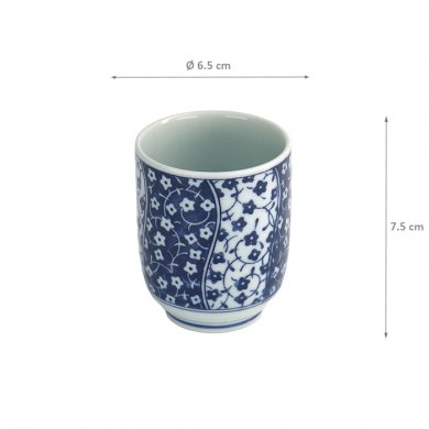 TDS, Teetasse, Blau/Weiß, Ø 6,5x7,5cm 160ml, Art.-Nr. 22451