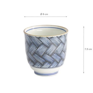 TDS, Teetasse, Blau/Weiß, Ø8x7,9cm, Art.-Nr. 22456