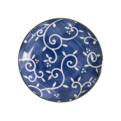 TDS, Runder Teller, Tokyo Blue Karakusa,  Ø21,5x3,4cm, Art.-Nr. 22626