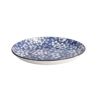 Plate Tokyo Blue Sakura, Porcelain, Ø 21.5 cm, Item No. 22632