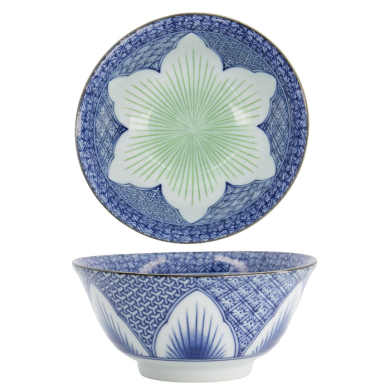 TDS, Bowl Giftset, 2-piece set, Lily Flower, Red/Blue, Ø 14.8x6.8cm 550ml, Item No. 22639