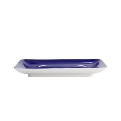 TDS, Sushi Plate, Kawaii, Lucky Cat, Blue, 21 x 13.5 cm - Item No. 22661