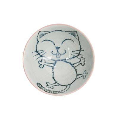 TDS, Rice Bowl, Kawaii Neko Cat, Pink, Ø 11.5 x 6.2cm 300ml - Item No. 2343