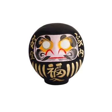 Daruma Black, Papier-mâché, 9 cm