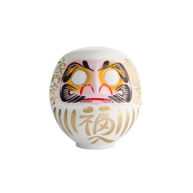 Daruma White, Papier-mâché, 9 cm, Item No. 33038