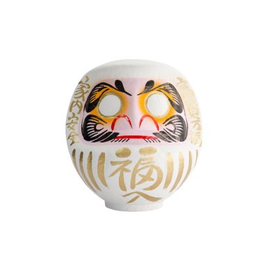 Daruma White, Papier-mâché, 12 cm, Item No. 33044