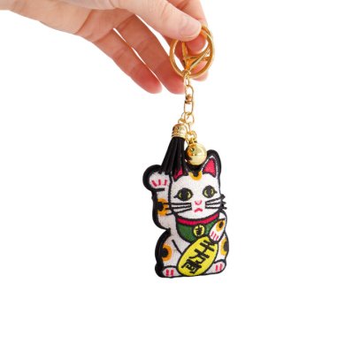 Patch Keychain Lucky Cat Multi-colour, Felt, Item No. 33125
