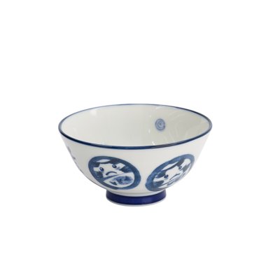 TDS, Reis-Schale, Kawaii, Daruma, Blau/Weiß, Ø 11,5x6cm 300ml,  Art Nr. 33209