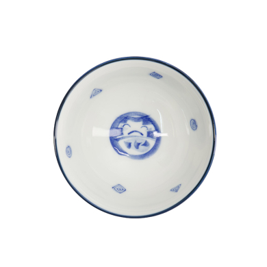 TDS, Reis-Schale, Kawaii, Daruma, Blau/Weiß, Ø 11,5x6cm 300ml,  Art Nr. 33209