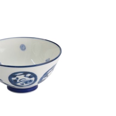 Bowl Kawaii Daruma Blue, White, Porcelain, 300 ml, Item No. 33209