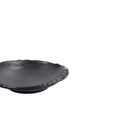 Plate Iwate Black, Melamine, Ø 18.5 cm. Height 4.5 cm, Item No. 33282