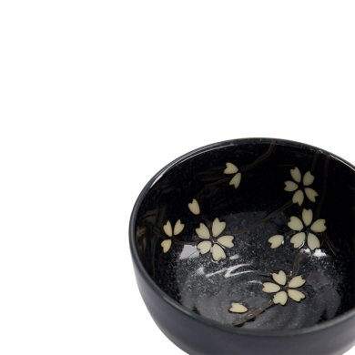 TDS, Bowl, Sakura, Black, Ø 12.5x7cm, 450ml, Item No. 33401