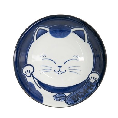 TDS, Ramen Bowl, Kawaii Cat Neko, Blue, Ø 19.7x7.5cm 1000ml, Item No. 33419