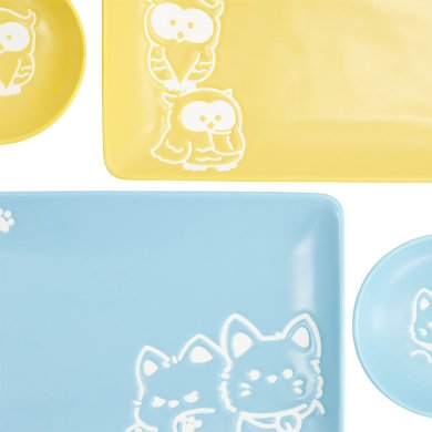 TDS, Sushi Set, Kawaii Shiba Owl, Geschenkset, 4-tlg. mit Essstäbchen, Art.-Nr. 33482