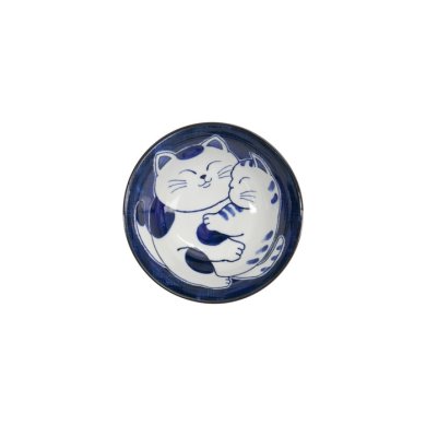 Tayo Bowl Kawaii Cat Neko Blue, Porcelain, 500 ml, Item No. 33487