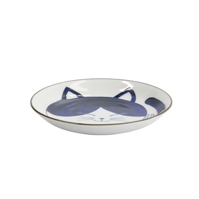 TDS, Round Plate, Kawaii Cat Neko, Ø 16.7x2.8cm, Item No. 33494