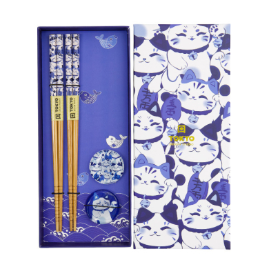 TDS, Essstäbchen Geschenkset 4 Stk, Lucky Cat, Art.-Nr. 33519