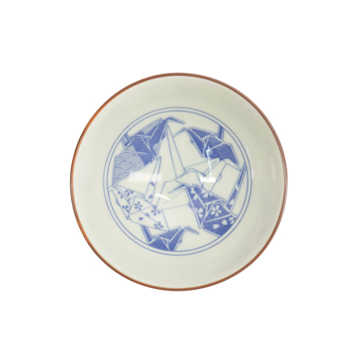 TDS, Rice Bowl, Kawaii Origami Crane, Ø 11.5x6cm 300ml, Red, Item No. 33591