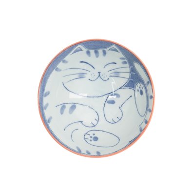 TDS, Rice Bowl, Kawaii Cat, Red, Ø 11.5x6cm 300ml, Item No. 33595