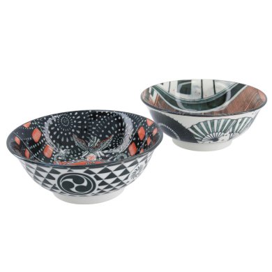 TDS, Ramen Bowl in Gift Box, Asakusa, 6pcs, Ø 20.5x8cm 1250ml, Item No. 33609