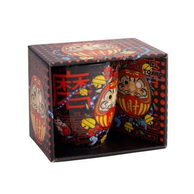 Schwarze Katze Kawaii Glückliche Katze (Lucky Cat) Tasse in Geschenkbox bei Tokyo Design Studio (Bild 1 von 7)